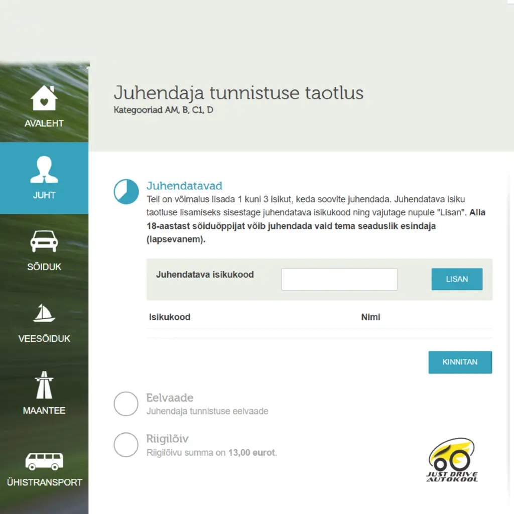 juhendaja taotlus