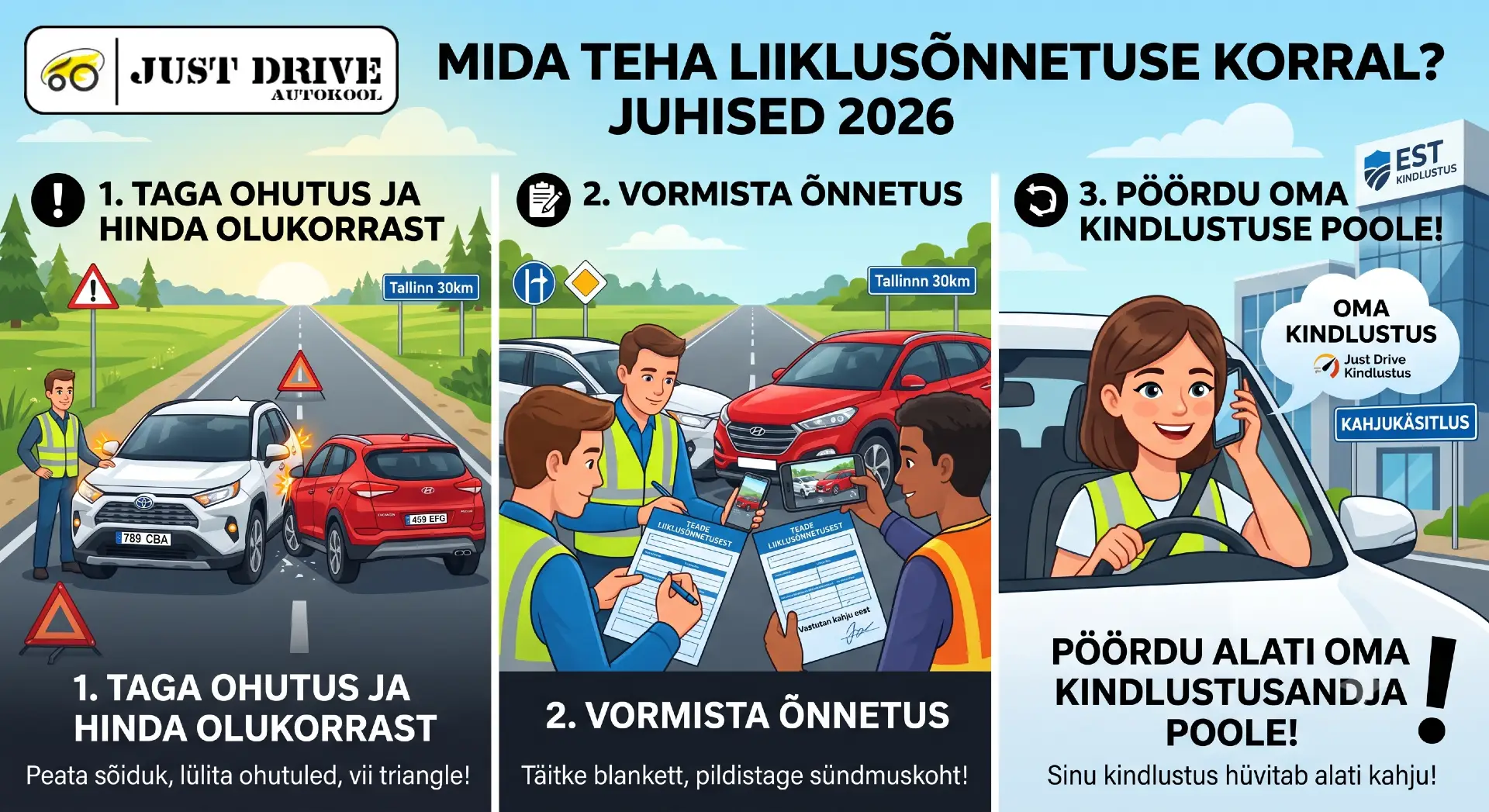 Mida teha liiklusõnnetuse korral